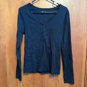 Wild Fable Black Long Sleeve Shirt Extra Large